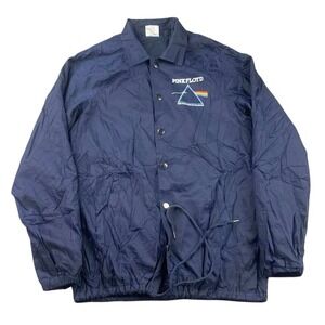 Pink Floyd Dark Side of the Moon Staff Jacket Windbreaker Mens Small Navy‎ Prism